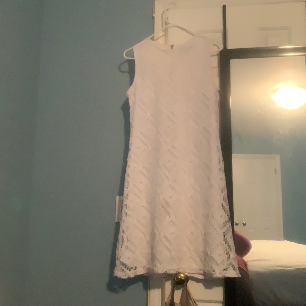 White eyelet dress
